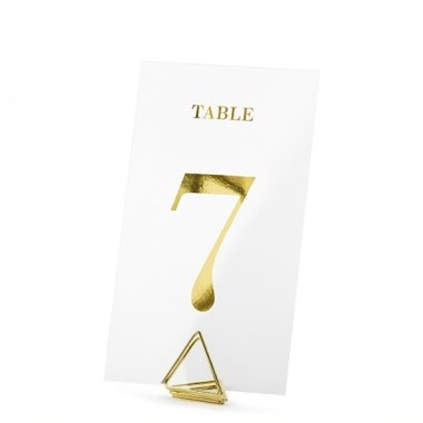 ČÍSLICE na stôl transparentné zlaté 7x12cm, 20ks