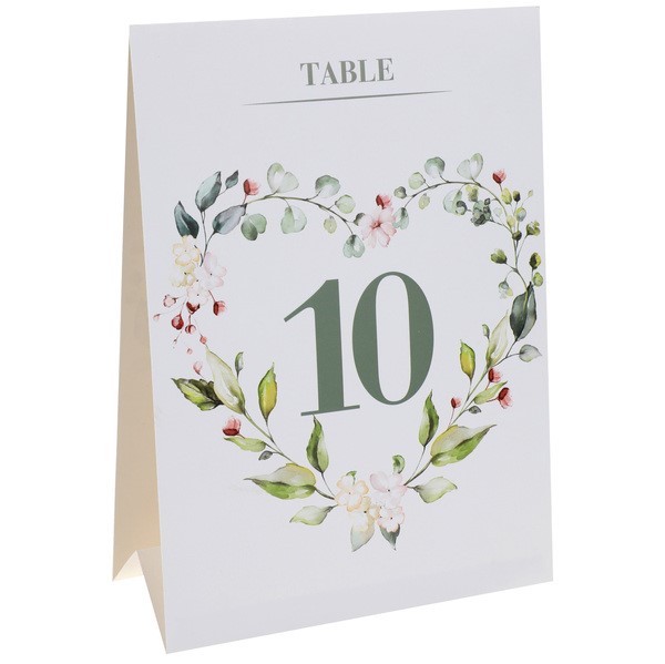 E-shop Čísla stolov 1 - 10 Green Wedding