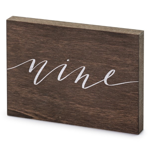 slica na stl, dreven 'Nine', 2x18x12,5 cm