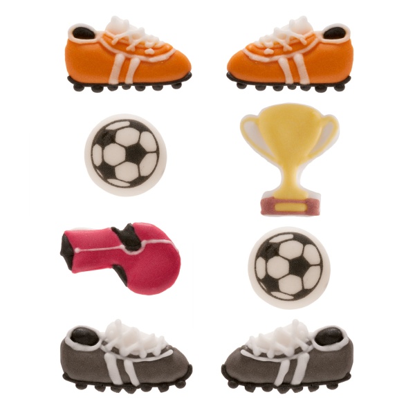 Cukrové dekorácie na cupcakes Futbal 8 ks