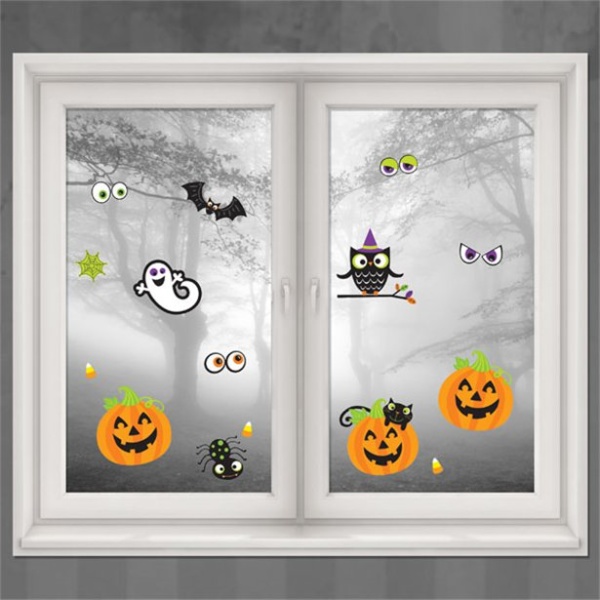 DEKORÁCIE na okno Halloween 15ks