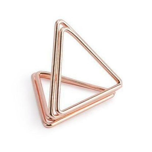 E-shop DRŽIAKY na menovky trojuholníkové ružové zlato 2,3 cm