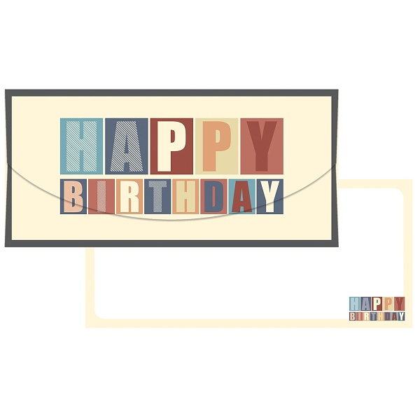 E-shop Darčeková obálka Nápis Happy Birthday
