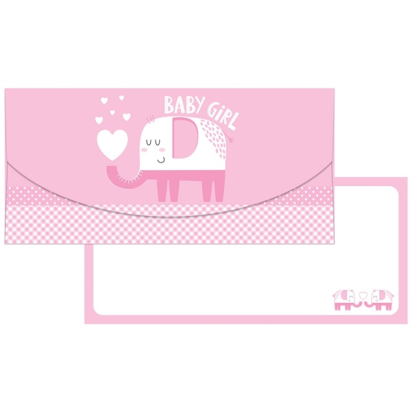 Darčeková obálka Slon Baby Girl