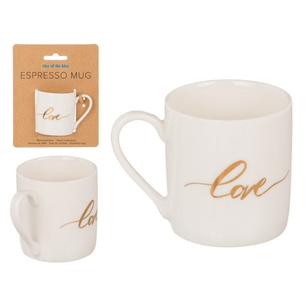 E-shop Darčeková sada, hrnček na espresso s nápisom Love