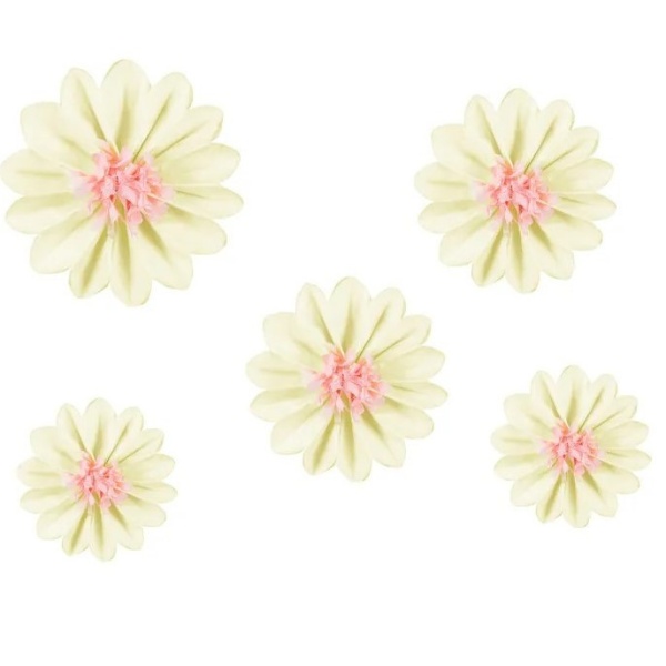 E-shop Dekorácia Kvety, krémová, 30-20 cm