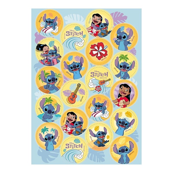 Dekorace na cupcakes fondnov list Stitch - 34 mm