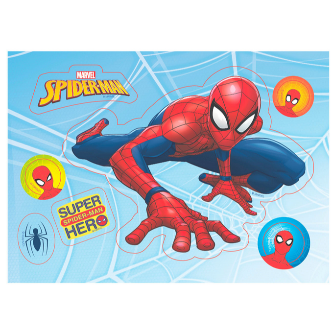 Dekorace na dort z jedlho papru Spiderman 15x21 cm