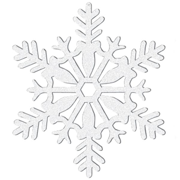 E-shop Dekorácia snehové vločky trblietavé 10 cm 4 ks