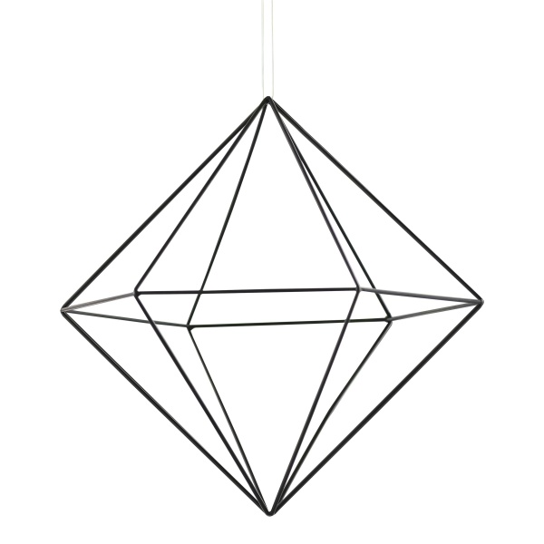 Dekorcia zvesn kovov Geometric ierna 30 cm, 1 ks