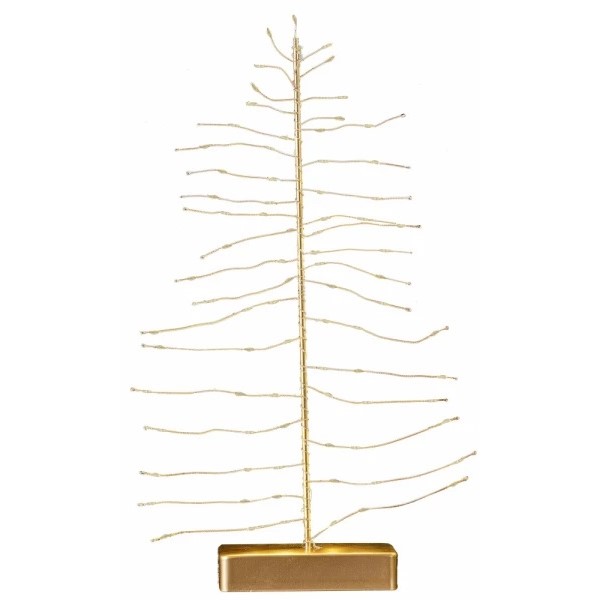 Dekoračný LED stromček zlatý 30 x 10 cm