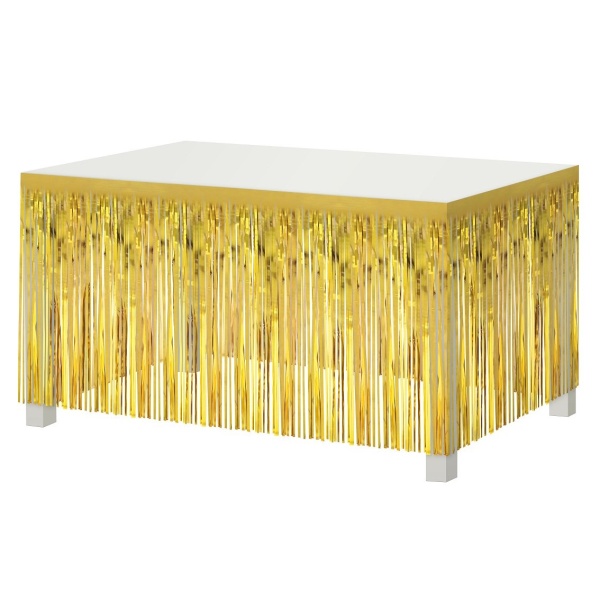 E-shop Dekoračné strapce na stôl zlaté 80 x 300 cm