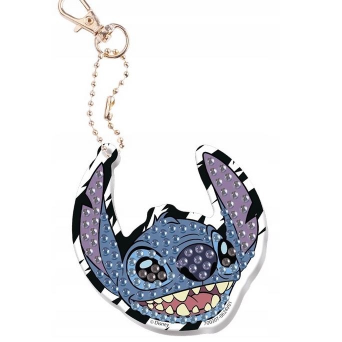 Diamantové malování Stitch - výroba klíčenky