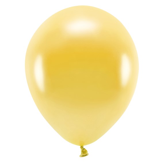 Eco balonky 26cm metalick, svtl zlat (1 bal. / 10 ks)