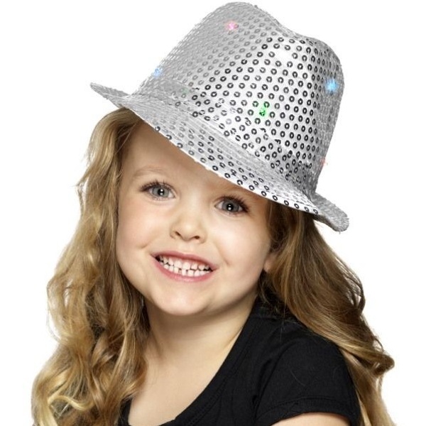 E-shop FLITROVÝ klobúk svietiaci strieborný