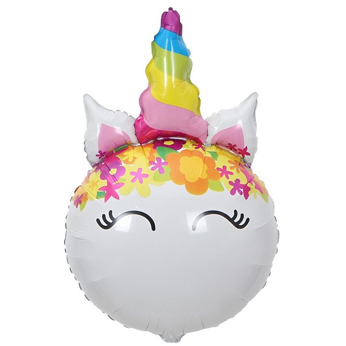 F�liov� bal�nek s kv�tinami a motivem jednoro�ce 64x41 cm