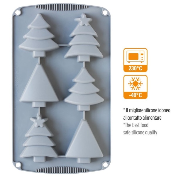 E-shop Forma silikónová Vianočné stromčeky 30 x 17 cm