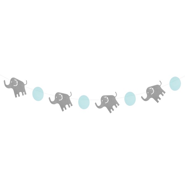 Girlanda papierová Slony modrá 200 cm
