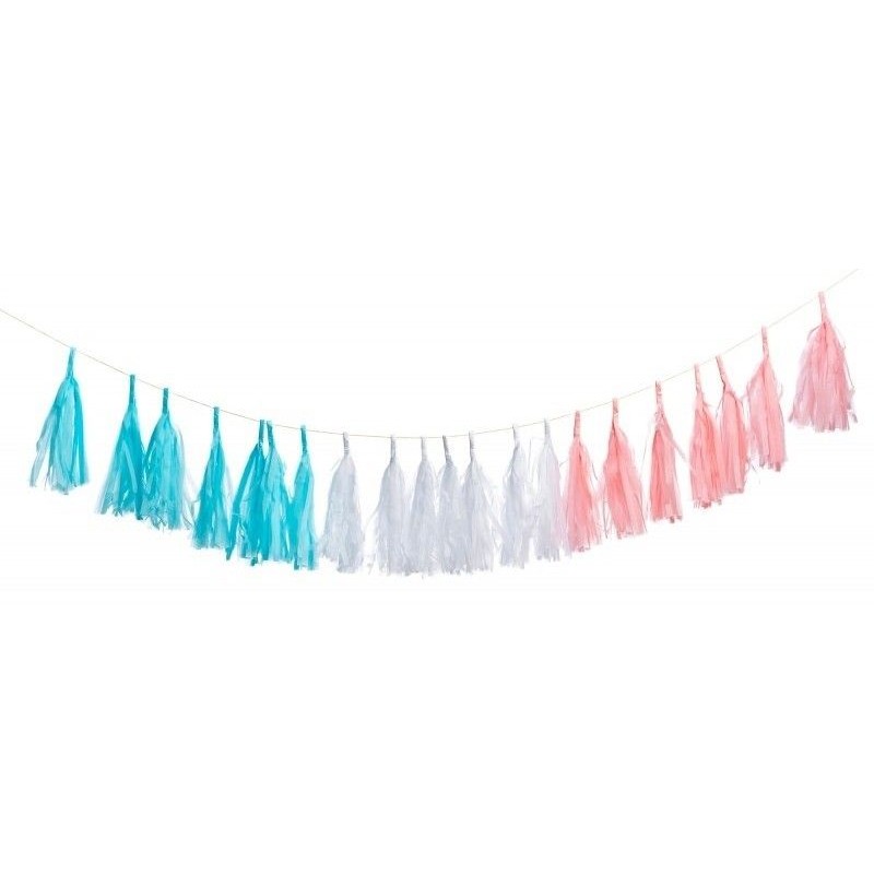 Girlanda tsov rov/modr/bl, 250 cm x 20 cm