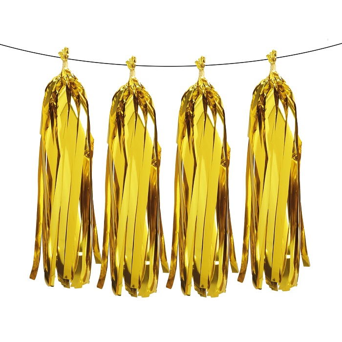 Girlanda třásňová zlatá 250cm