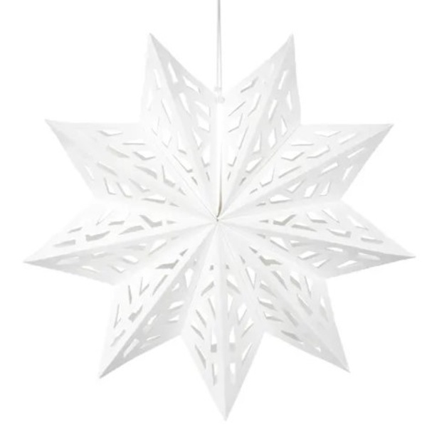Hviezda papierová biela 50 cm 1 ks