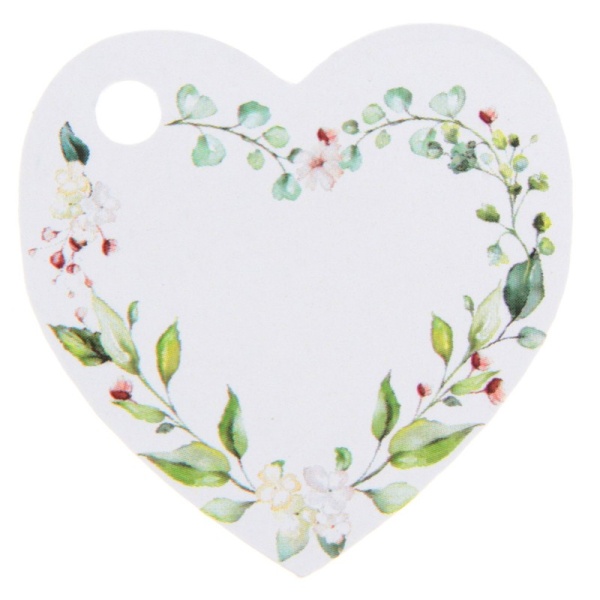 E-shop Menovky Srdce s kvetinovým motívom 10 ks