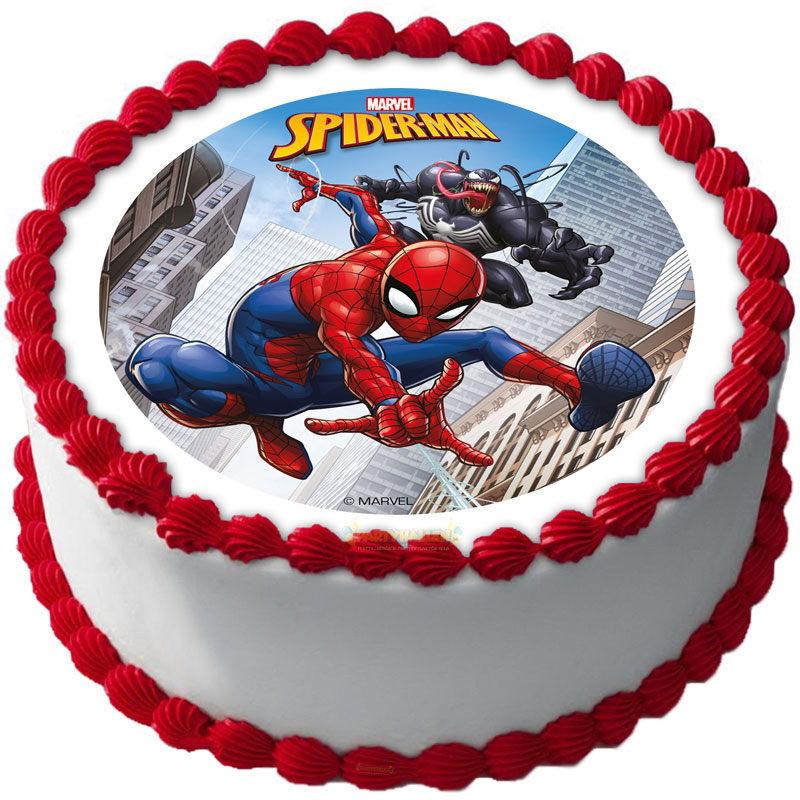 Jedl papr na dort Spiderman - bez cukru 15,5 cm