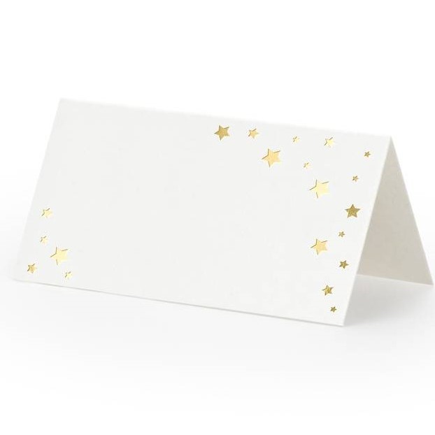 Menovky na stl Lets Celebrate Hviezdy 9,5x5,5 cm (10 ks)