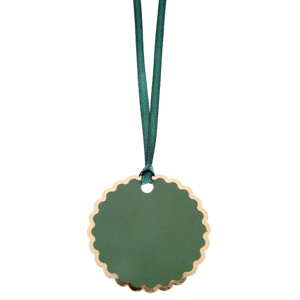 E-shop Menovky so stuhou vrúbkované okrúhle zelené 5 cm, 6 ks