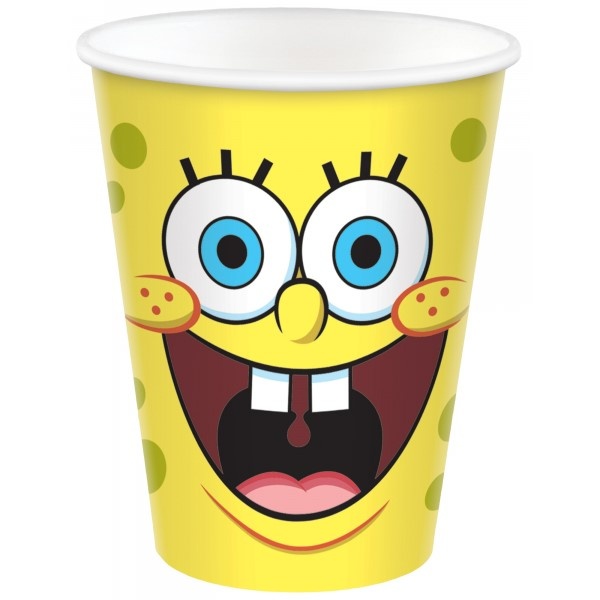 KELÍMKY papierové Spongebob 250ml 8ks