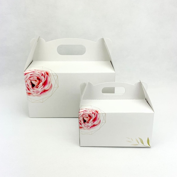 E-shop Krabička na výslužku malá Ruža 13 x 9 x 7 cm, 8 ks