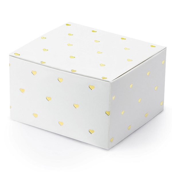 Krabičky na výslužku biele 6 x 3.5 x 5.5 cm, 10 ks