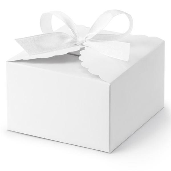E-shop Krabičky na výslužku biele 8 x 7,5 x 4,5 cm (10 ks)