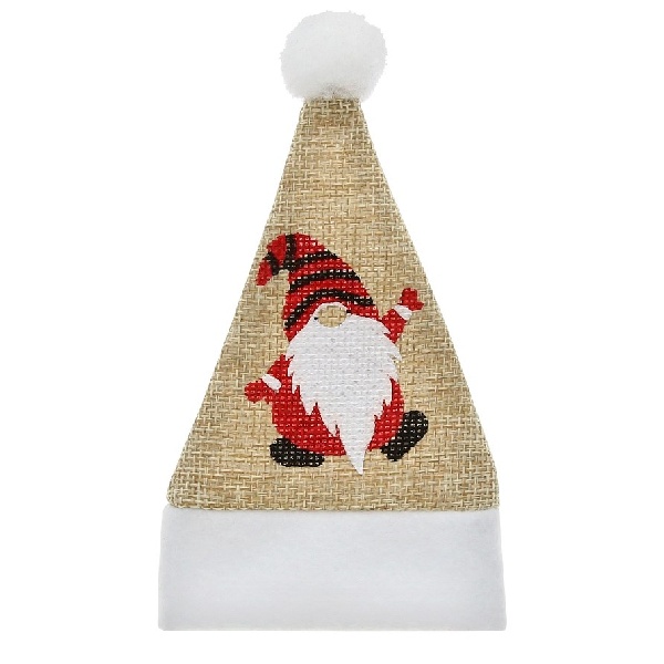 E-shop Vrecko na príbory vianočná čiapočka jutová