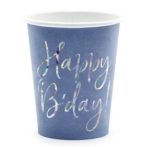 E-shop KELÍMKY Happy B'day! svetlo modré 220ml 6ks