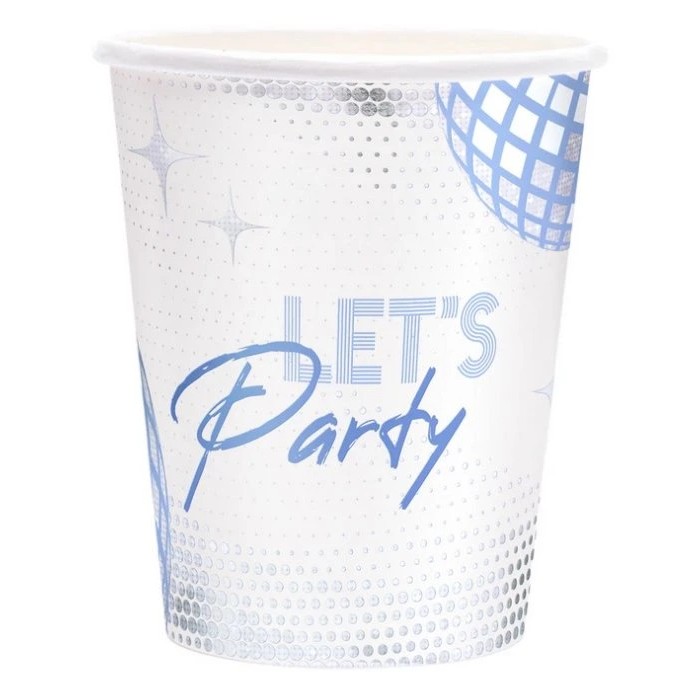 Kelímky papírové Lets Party bílé 220ml 6ks