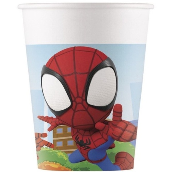 Tégliky papierové Spidey a kamaráti 200 ml 8 ks