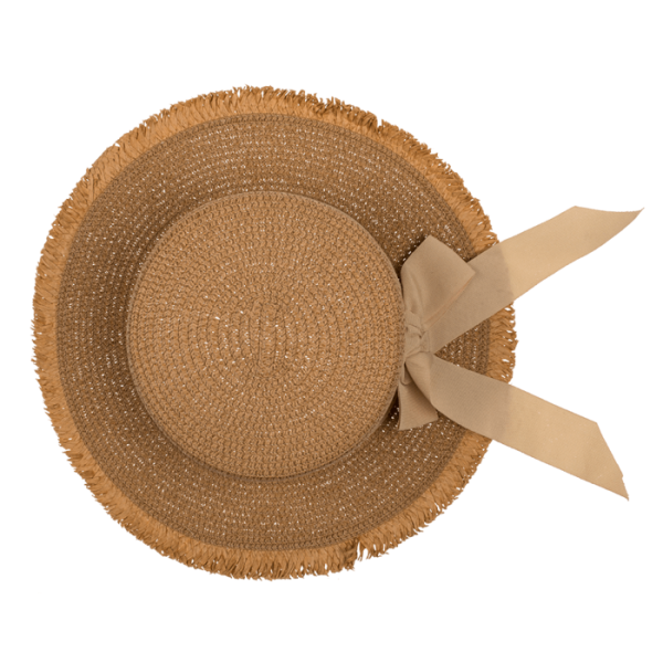 Klobk slamen so irokou stuhou Basic Chic bov 35 cm
