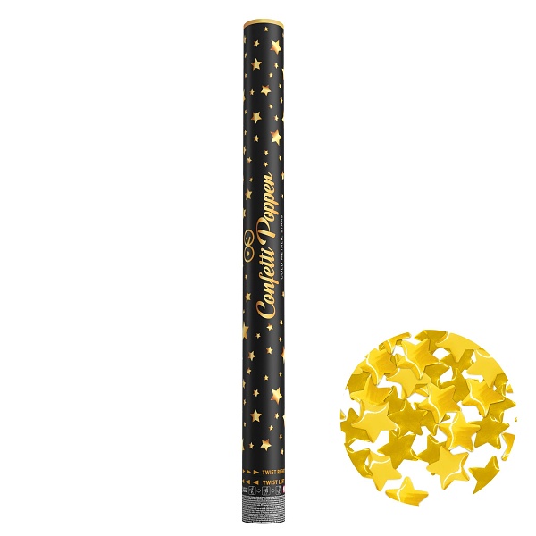 Konfety vystřelovací hvězdy zlaté 60cm