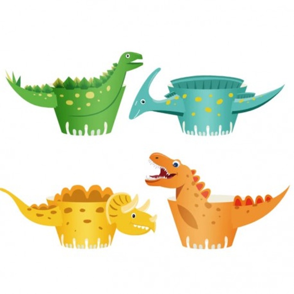 Košíčky na muffiny Dinosaury 8 ks