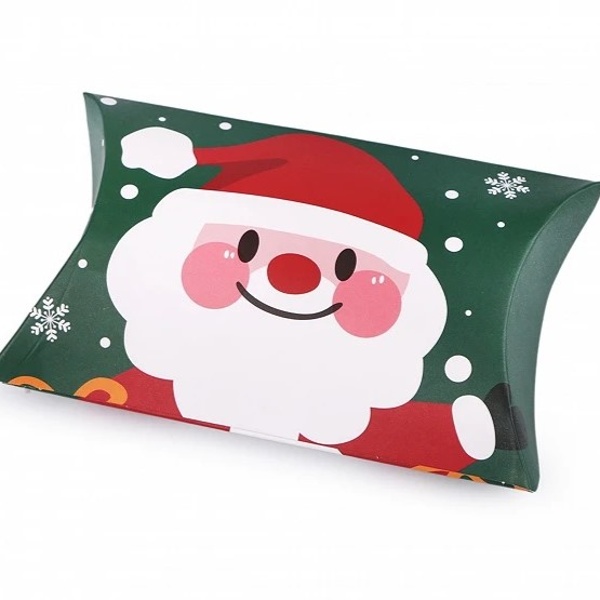 E-shop Krabička darčeková vianočná zelená Santa 7,5 x 12 x 2,8 cm