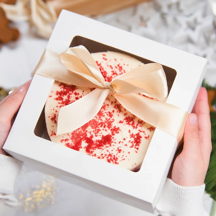 Krabička na dort s průhledným okénkem 25 x 25 x 15 cm 1 ks