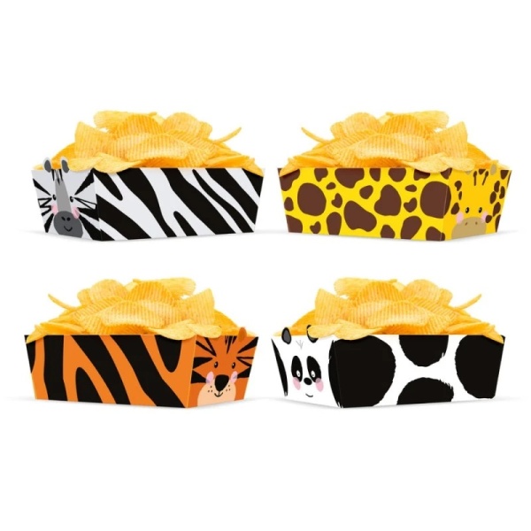 Krabiky na chipsy Zvieratk zo ZOO 15 x 6 cm 4 ks