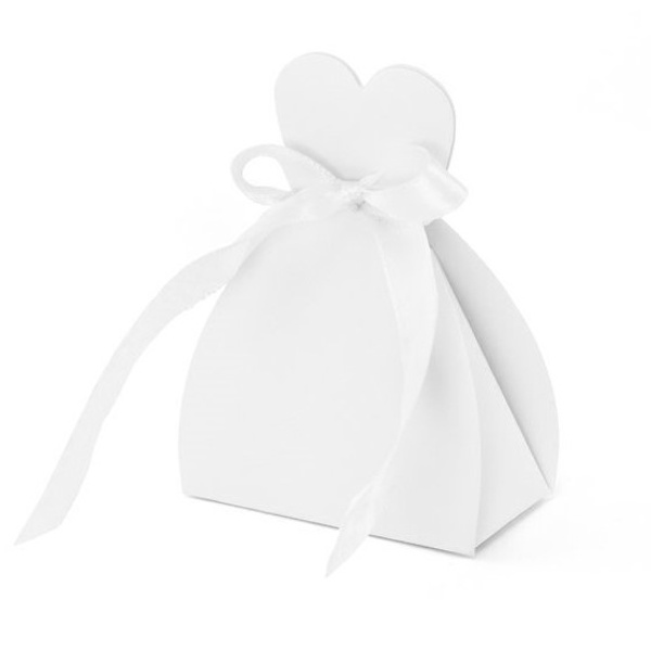 Krabiky na dareky so stuhou Nevesta 6,5 x 3 x 5 cm 10 ks