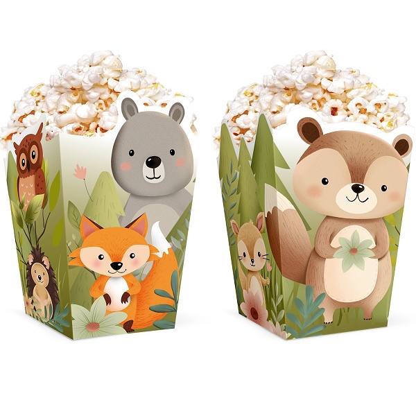 Krabiky na popcorn Lesn zvtka 6 ks