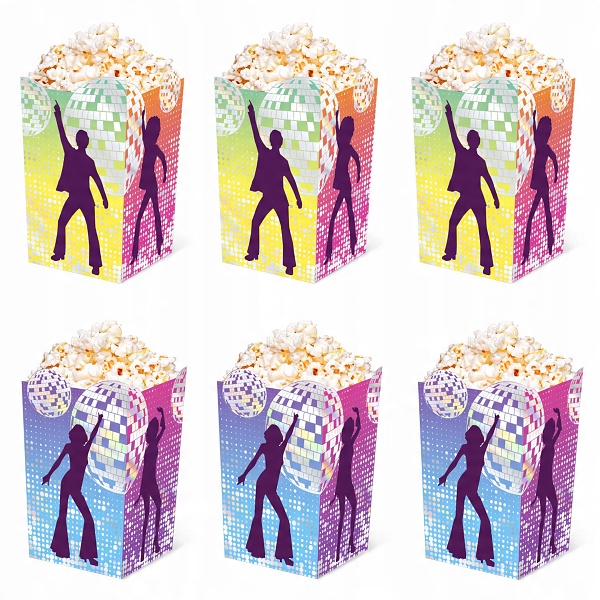 Krabiky na popcorn Retro Disco 6 ks