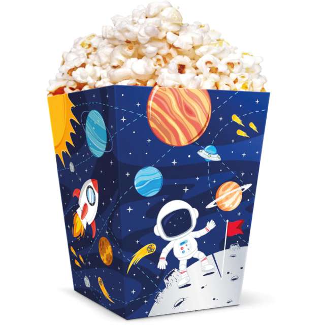 Krabiky na popcorn Vesmr 8,5x12,5 cm (6 ks)