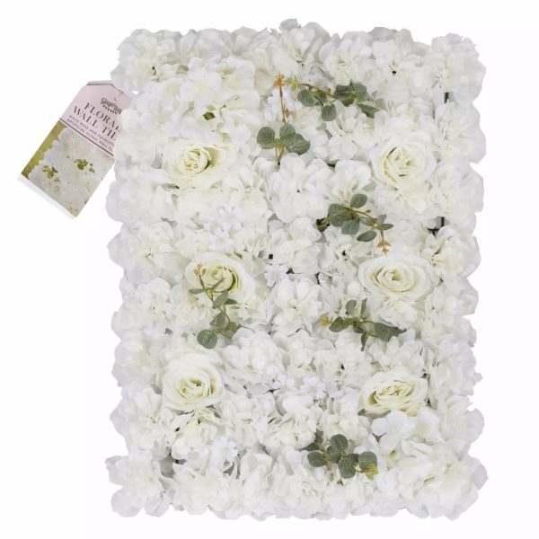 E-shop Kvetinové fotopozadie biele ruže 60 x 40 cm