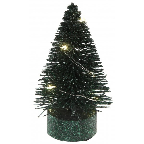 LED STROMČEK svietiaci zelený 10 cm