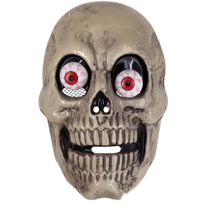 Maska plastová Lebka s pohyblivými očami